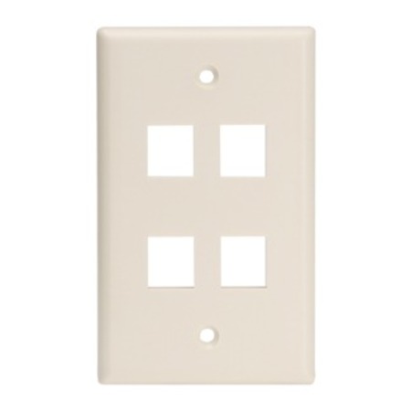 LEVITON Wallplates Wp 4Port Sg Ext La 41080-4TL